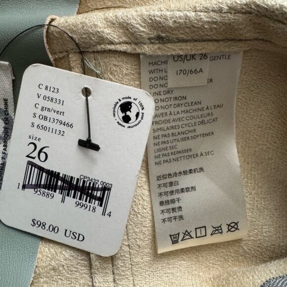 Free People We the Free Real Deal Slit Vegan Pants Size 26 NWT - Picture 7 of 8